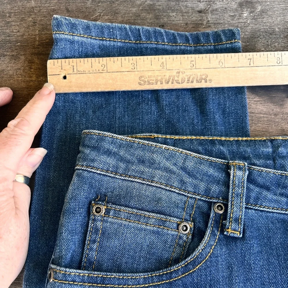 American Tall Jeans Mens Sz  32x37 Carmen Faded Mid Rise Tapered Stretch Denim
